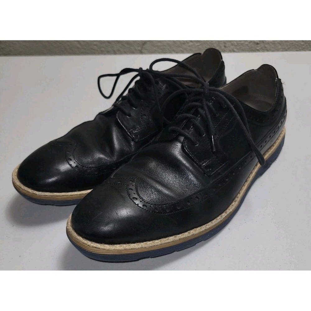 Clarks Oxford Wingtip England Leather Dress Shoes Business Men's Size‎ 9 Black